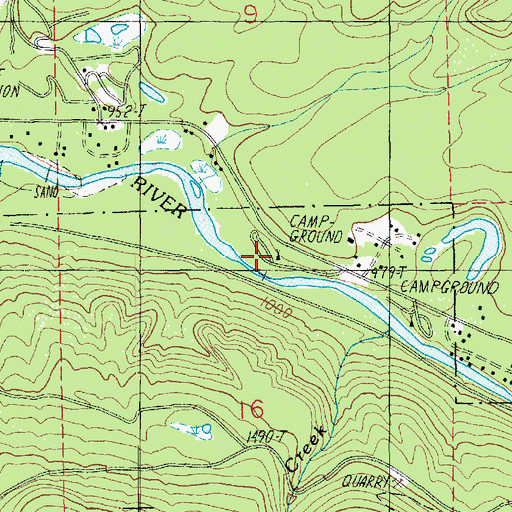 Topographic Map of Turlo Campground, WA