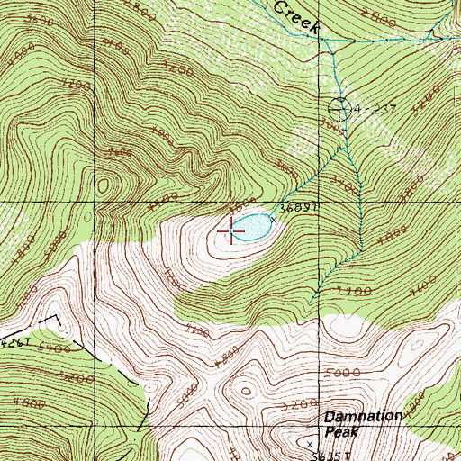 Topographic Map of Triumph Lake, WA