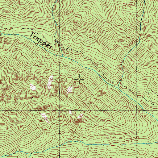 Topographic Map of Trapper Creek Wilderness, WA