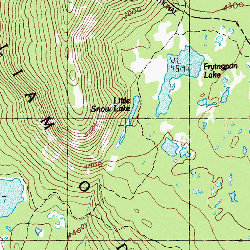 Topographic Map of Lake Trail, WA