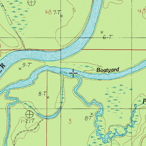 Topographic Map of Pine Log Creek, AL