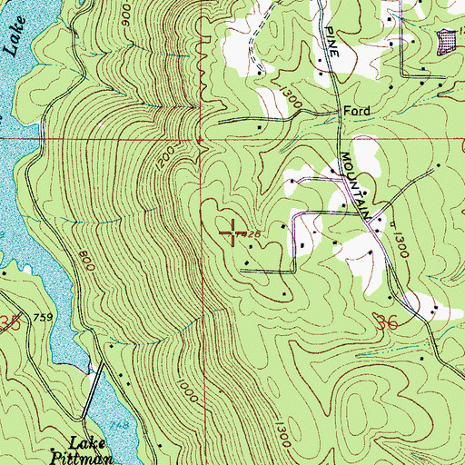 Topographic Map of Pine Mountain, AL