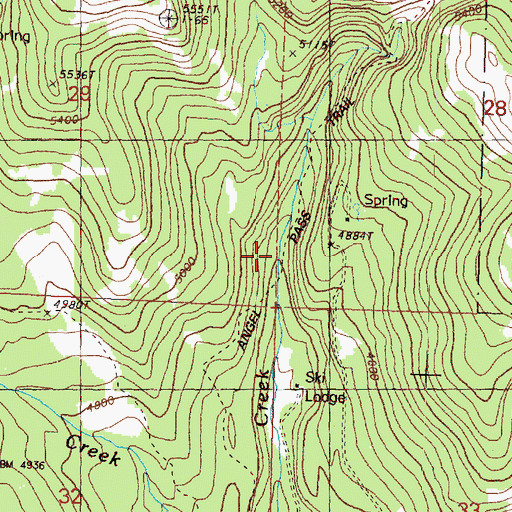 Topographic Map of Angel Pass Trail, WA