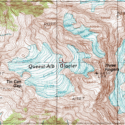 Topographic Map of Boulder River Wilderness, WA