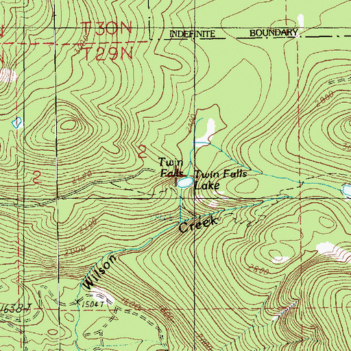 Topographic Map of Twin Falls, WA