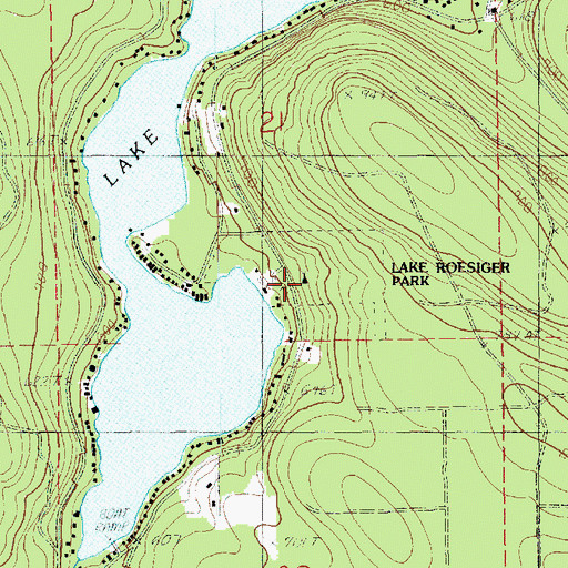 Topographic Map of Lake Roesiger Park, WA