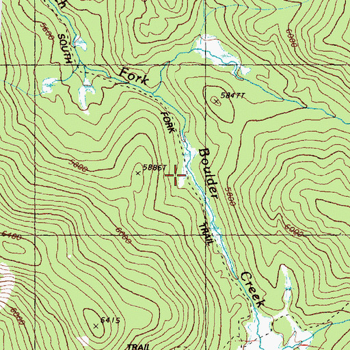 Topographic Map of South Fork Trail, WA