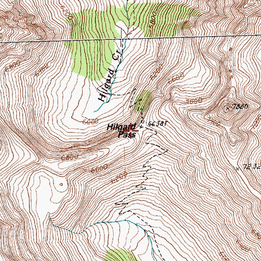 Topographic Map of Hilgard Pass, WA