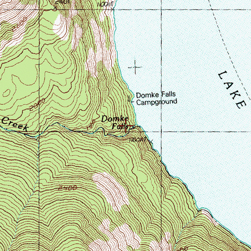 Topographic Map of Domke Creek, WA