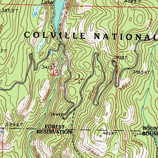 Topographic Map of Rattlesnake Road, WA