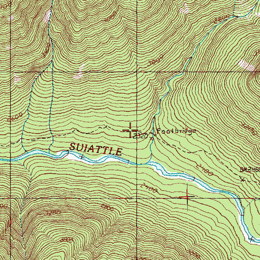 Topographic Map of Canyon Creek Shelter, WA