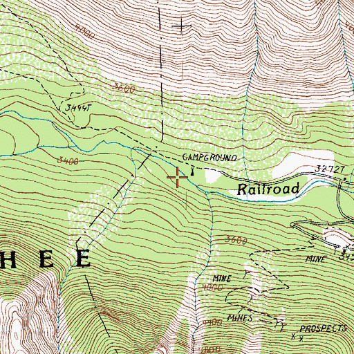 Topographic Map of Holden Campground, WA