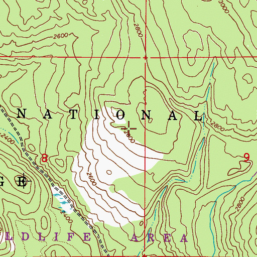 Topographic Map of Little Pend Oreille National Wildlife Refuge, WA