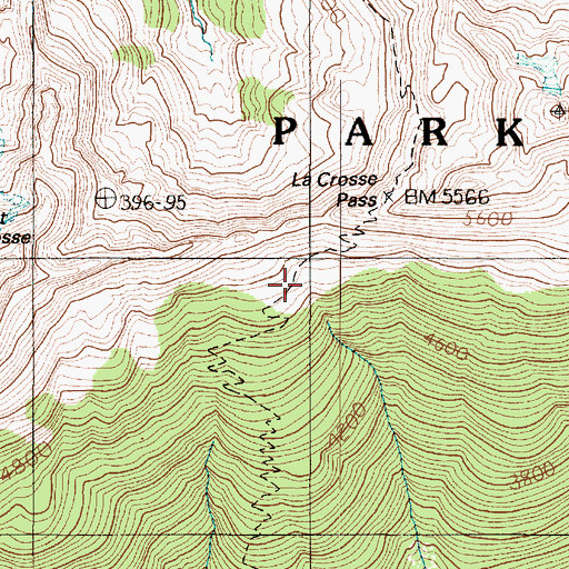 Topographic Map of La Crosse Pass, WA