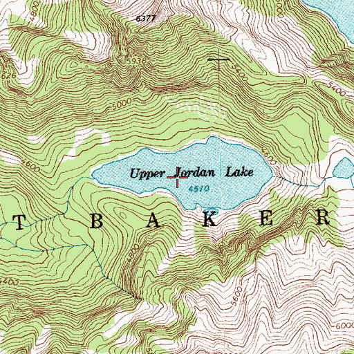 Topographic Map of Jordan Lakes, WA