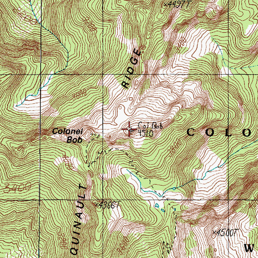 Topographic Map of Colonel Bob Wilderness, WA