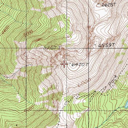 Topographic Map of Buckhorn Wilderness, WA