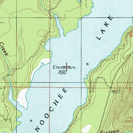 Topographic Map of Wynoochee Lake, WA