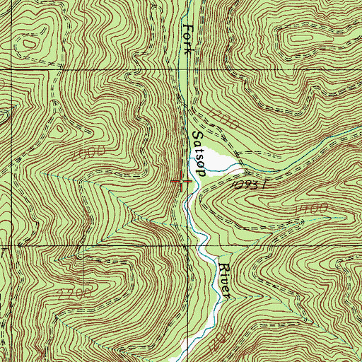 Topographic Map of Walter Creek, WA