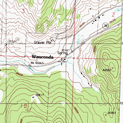 Topographic Map of Toroda Creek, WA