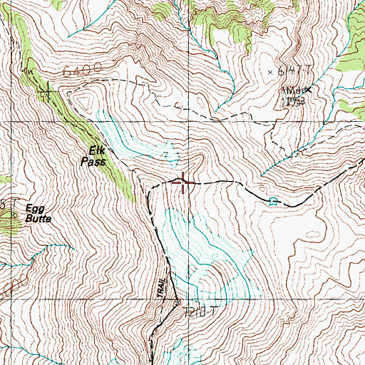 Topographic Map of Goat Rocks Wilderness, WA