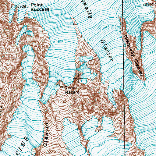 Topographic Map of Wilson Headwall, WA