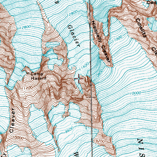 Topographic Map of Wilson Cleaver, WA