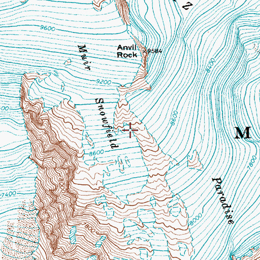 Topographic Map of Little Africa, WA