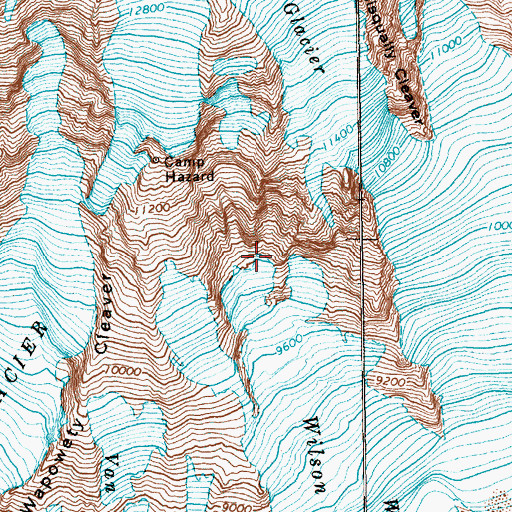 Topographic Map of Fuhrer Thumb, WA