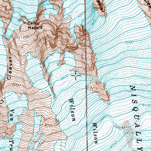 Topographic Map of Fuhrer Finger, WA