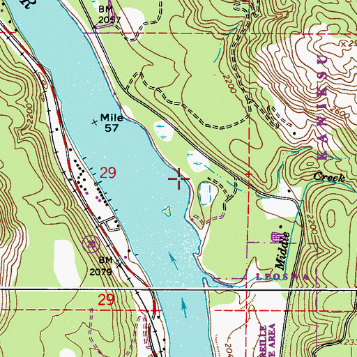 Topographic Map of Panhandle Campground, WA
