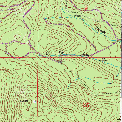 Topographic Map of Utacan Mine, WA