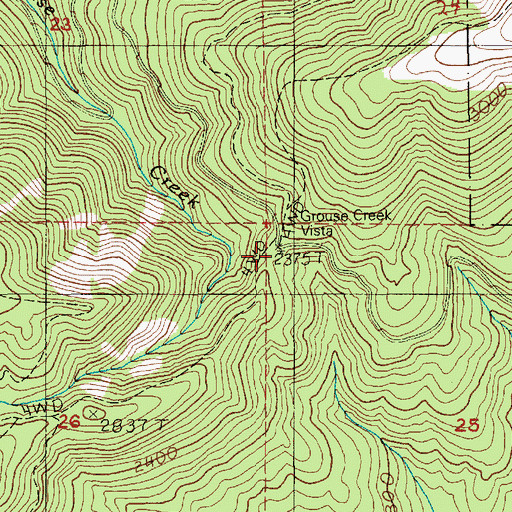Topographic Map of Grouse Vista Picnic Site, WA