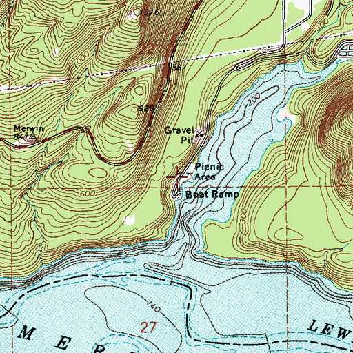 Topographic Map of Speelyai Picnic Area, WA