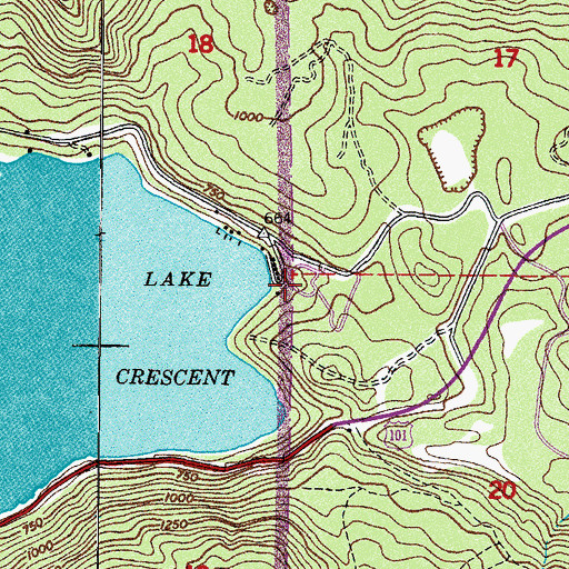 Topographic Map of East Beach Picnic Area, WA