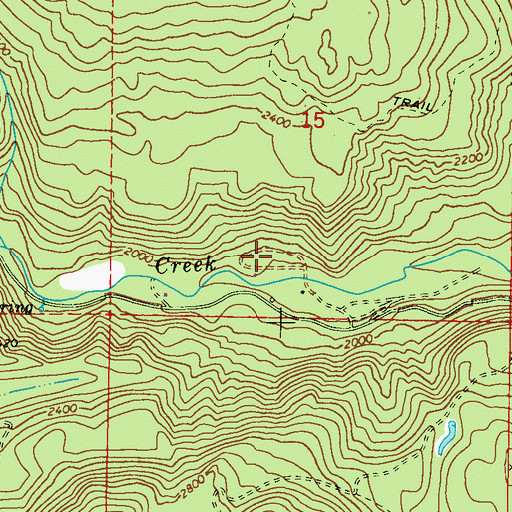 Topographic Map of Sheep Creek Recreation Site, WA