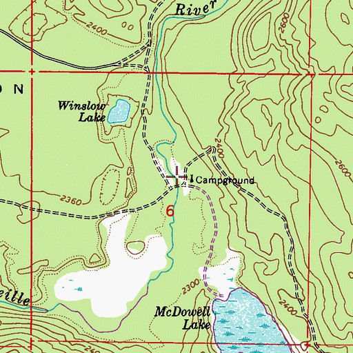 Topographic Map of Camp Number One, WA