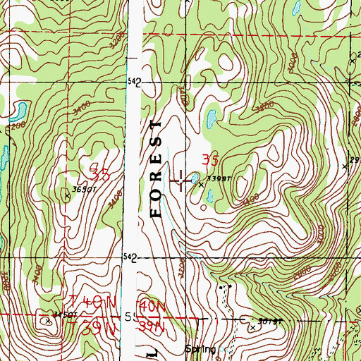 Topographic Map of Wheaton Lake, WA