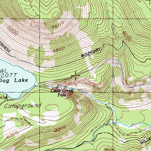 Topographic Map of Clear Creek Overlook, WA
