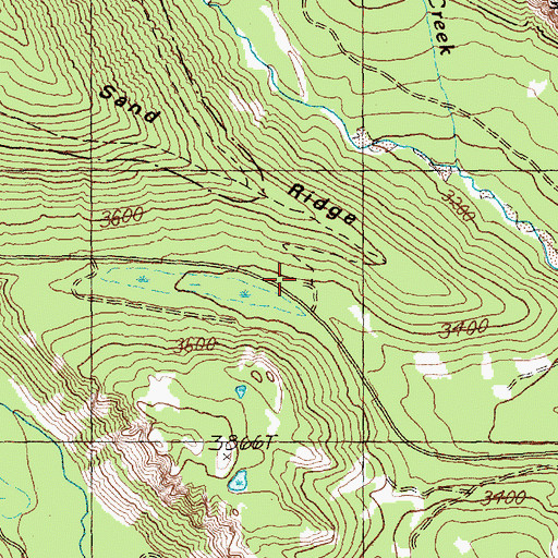 Topographic Map of Sand Ridge Trailhead, WA