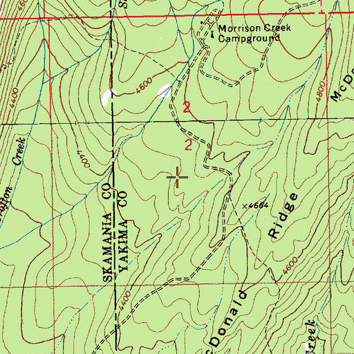 Topographic Map of Morrison Creek Horse Camp, WA