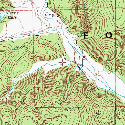 Topographic Map of Lava Canyon, WA