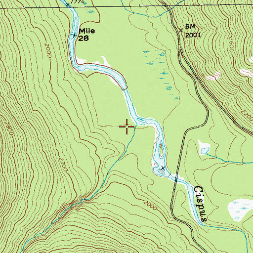 Topographic Map of Prospect Creek, WA