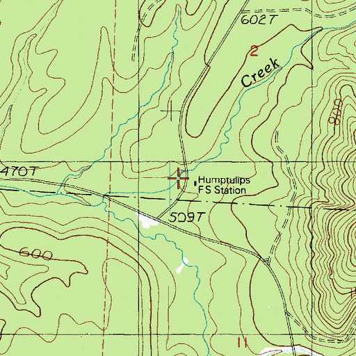 Topographic Map of Humptulips Guard Station, WA