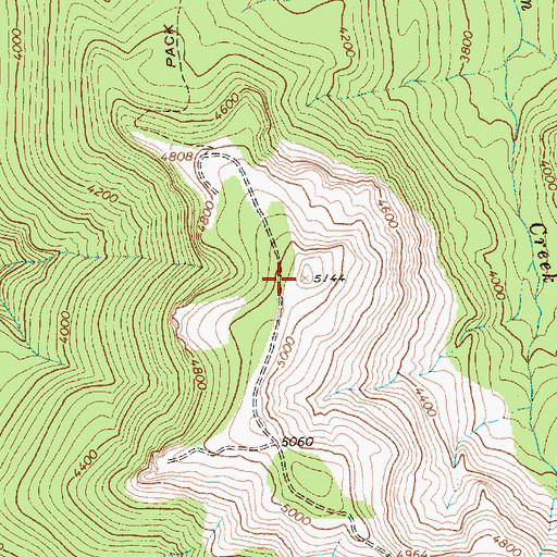 Topographic Map of Ferrous Point, WA