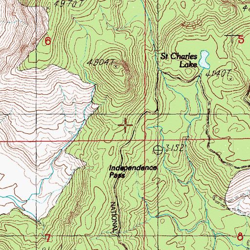 Topographic Map of Independence Pass Interpretive Trail, WA