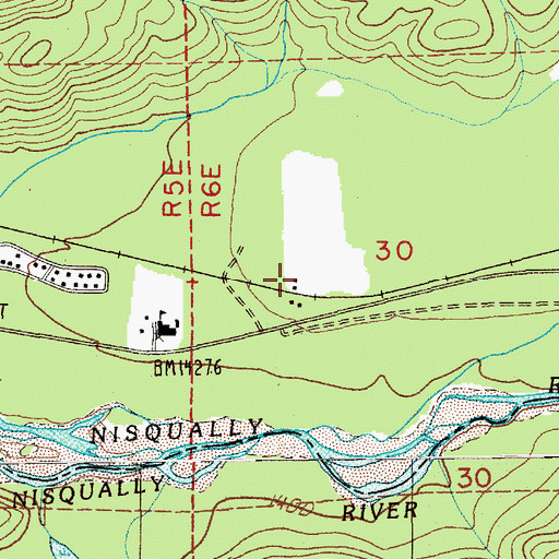 Topographic Map of Tahoma Woods, WA