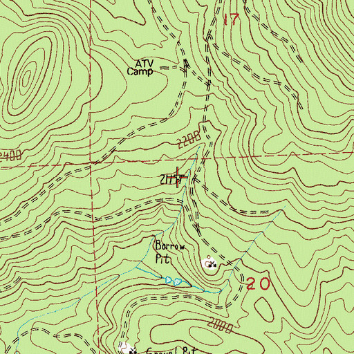 Topographic Map of Elbe Hills Trailhead, WA