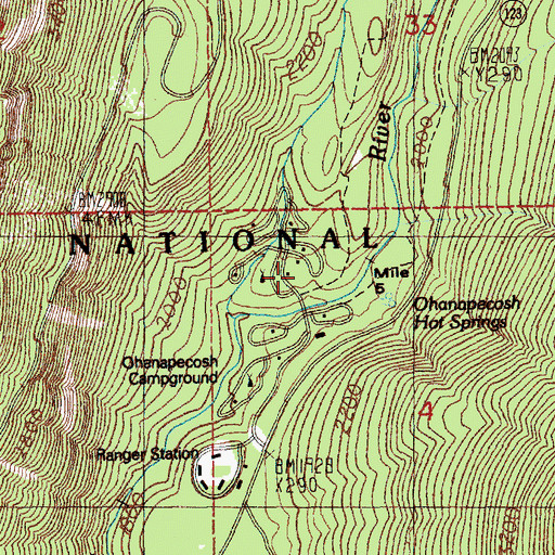 Topographic Map of Ohanapecosh, WA
