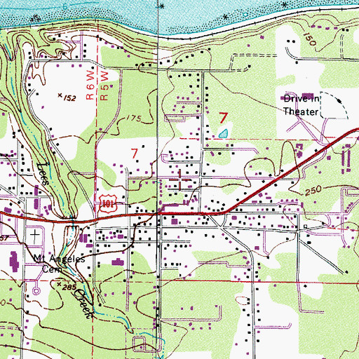 Topographic Map of Mount Pleasant, WA